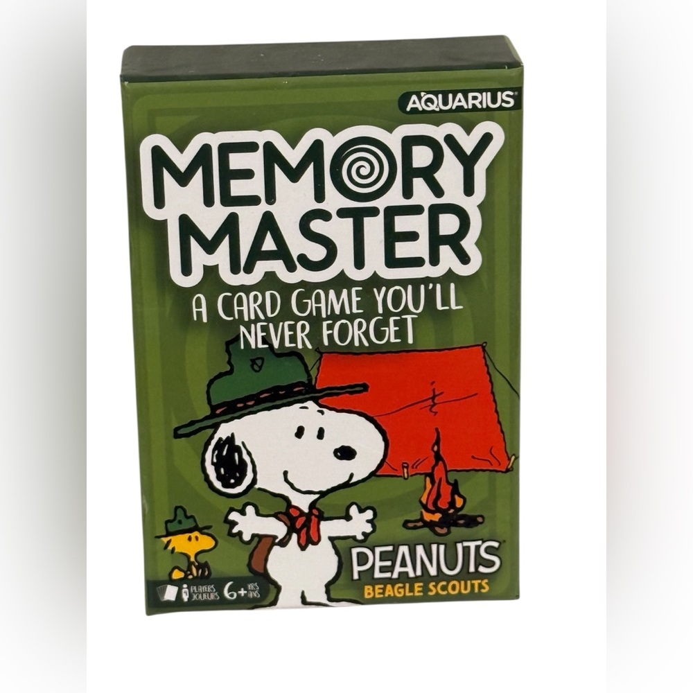NEW Aquarius Peanuts Memory Master Card Game ~ Ages 6 and up
